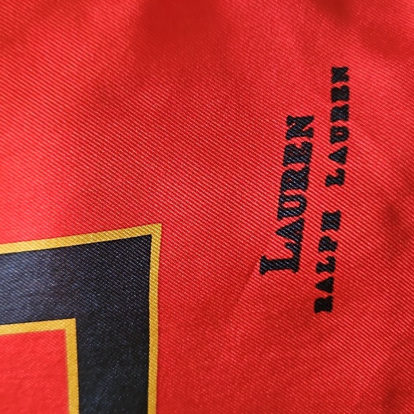 ⚓️🇺Lauren Ralph Lauren| Vintage Silk Scarf | OS | Nautical, Americana, Designer - Picture 3 of 4